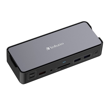 תחנת עגינה מקצועית אוניברסלית 15 ב- 1 ורבטים Verbatim 32171 USB-C Pro Docking Station 15-in-1